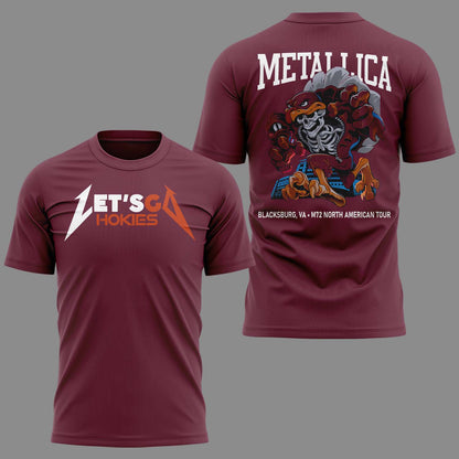 Virginia Tech Music Concert Maroon T-Shirt - Exit Light Enter Night Shirt