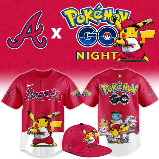 Atlanta Braves Pokemon GO Night Limited Baseball Jersey