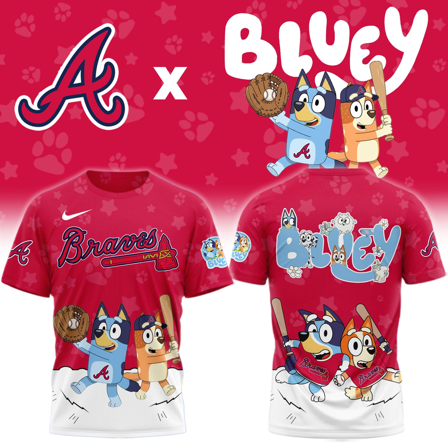 Atlanta Braves Bluey Night Game Limited T-Shirt