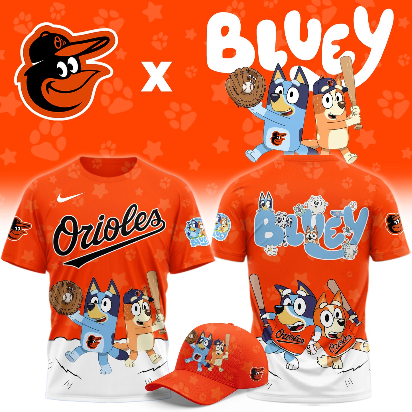 Baltimore Orioles Bluey Night Game Limited T-Shirt
