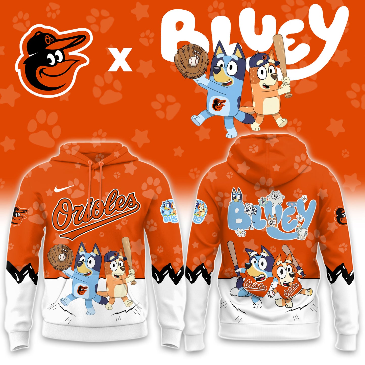 Baltimore Orioles Bluey Night Game Limited Hoodie