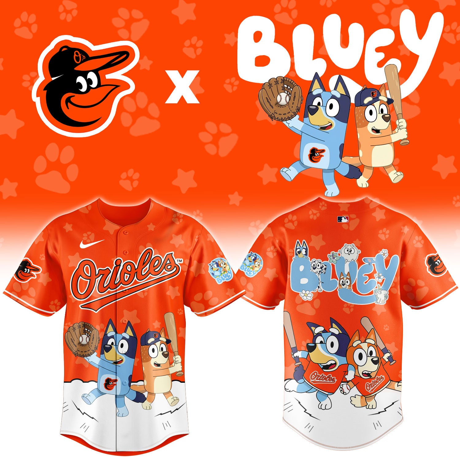 Baltimore Orioles Bluey Night Game Limited Baseball Jersey