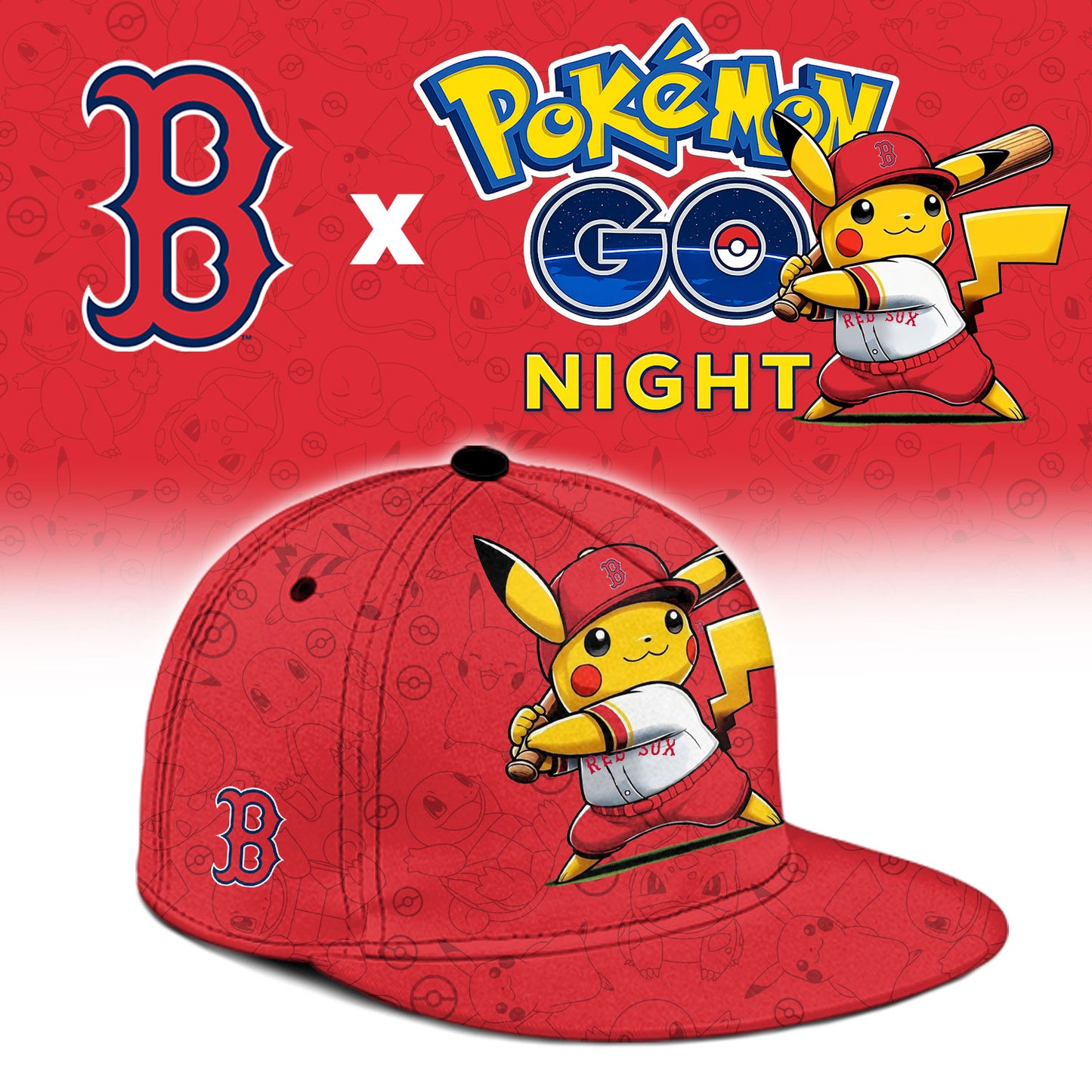 Boston Red Sox Pokemon GO Night Limited Baseball Jersey