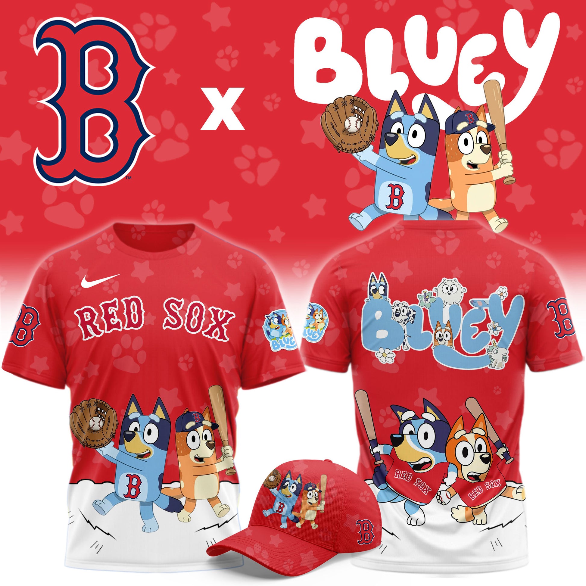 Boston Red Sox Bluey Night Game Limited T-Shirt