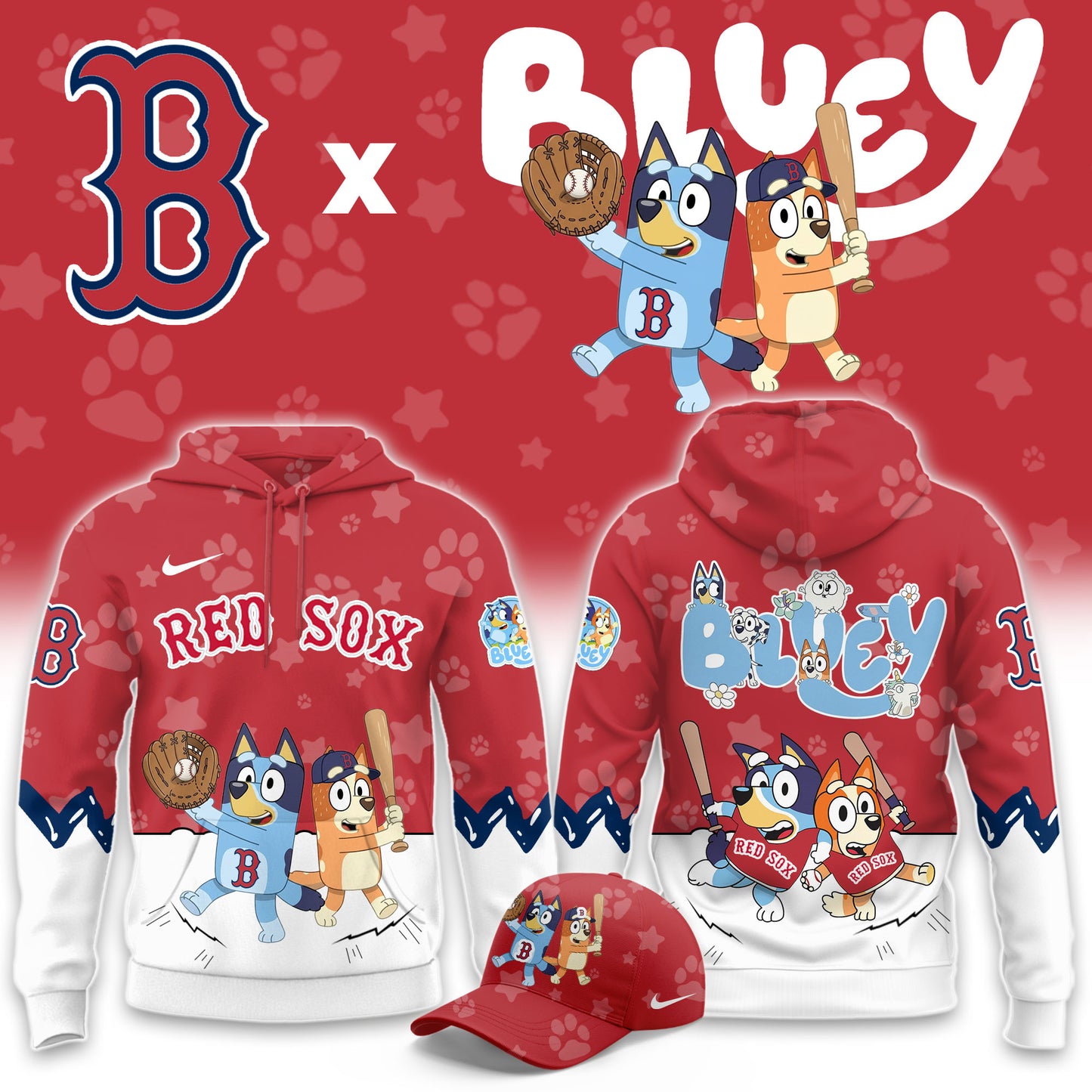 Boston Red Sox Bluey Night Game Limited Hoodie