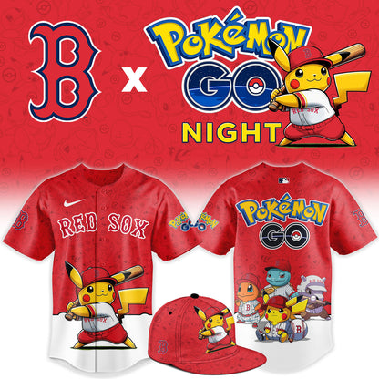 Boston Red Sox Pokemon GO Night Limited Baseball Jersey