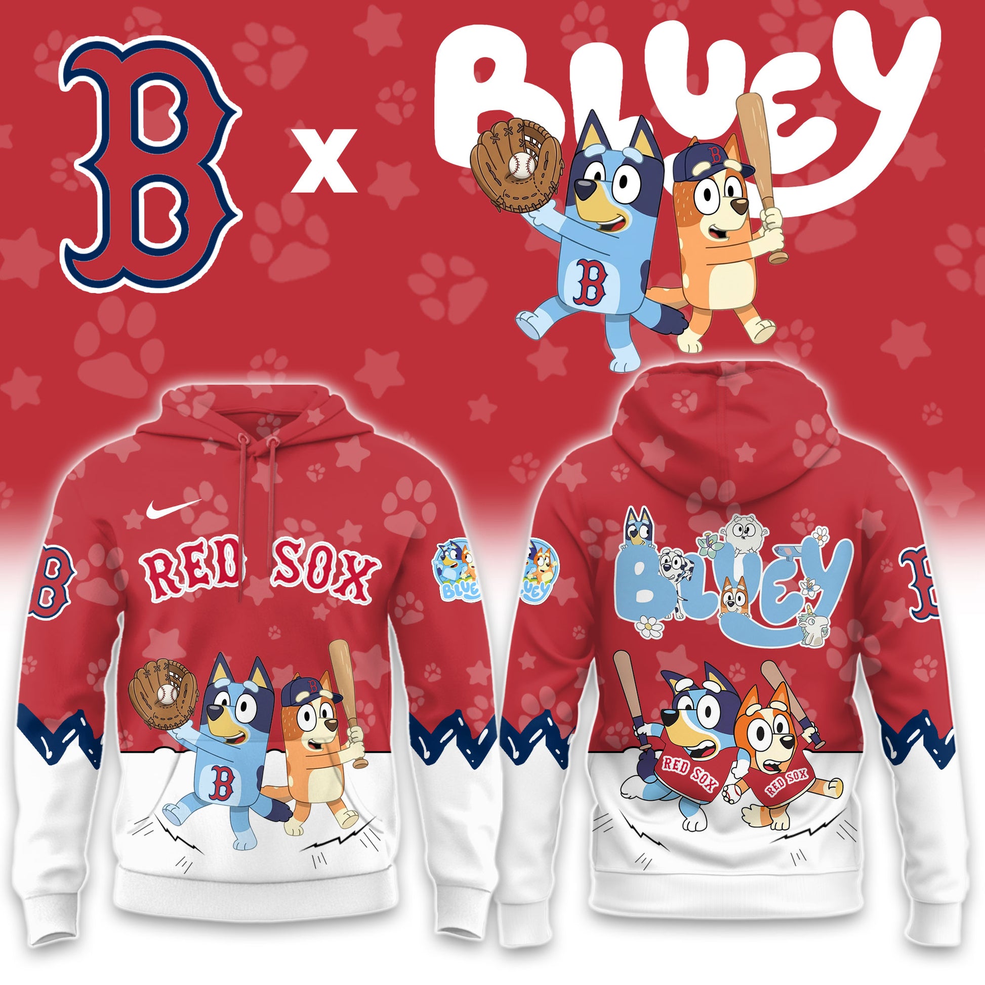 Boston Red Sox Bluey Night Game Limited Hoodie