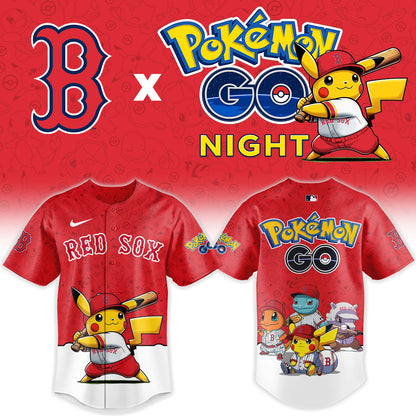 Boston Red Sox Pokemon GO Night Limited Baseball Jersey