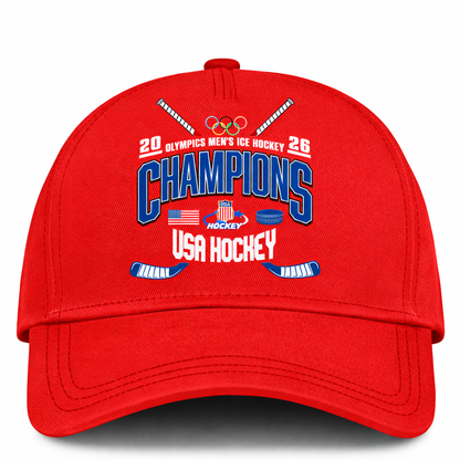Team USA 2026 Olympic Men’s Ice Hockey Champions Hoodie Limited Edition Red