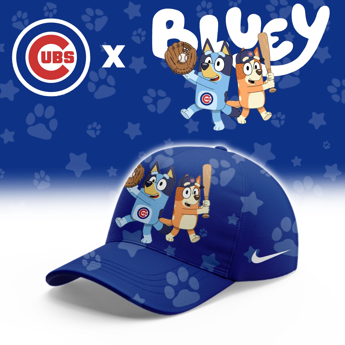 Chicago Cubs Bluey Night Game Limited Hoodie