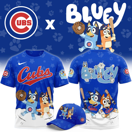 Chicago Cubs Bluey Night Game Limited T-Shirt