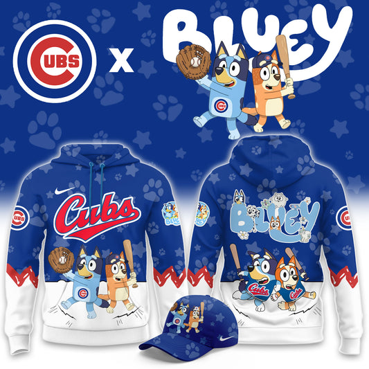 Chicago Cubs Bluey Night Game Limited Hoodie