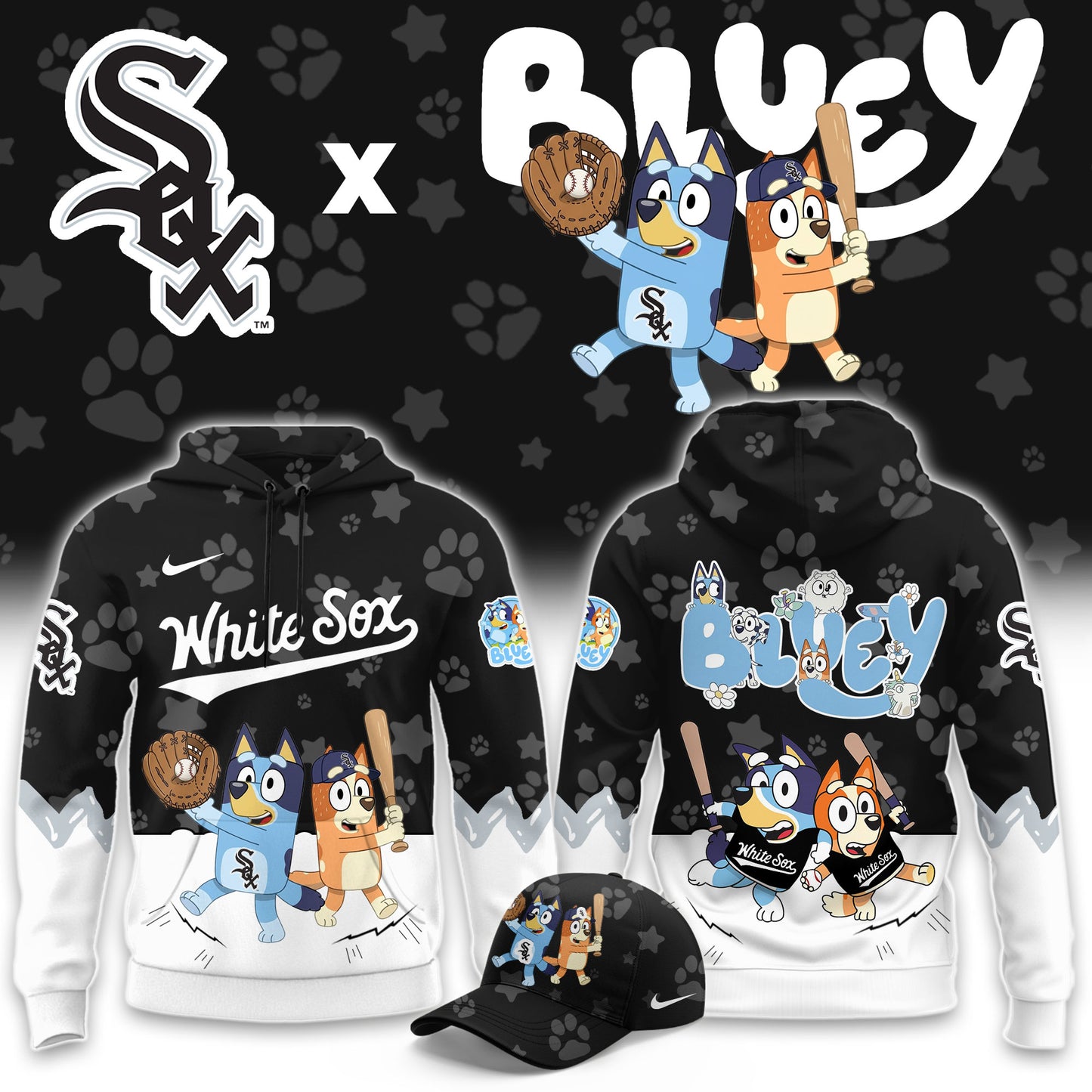 Chicago White Sox Bluey Night Game Limited Hoodie