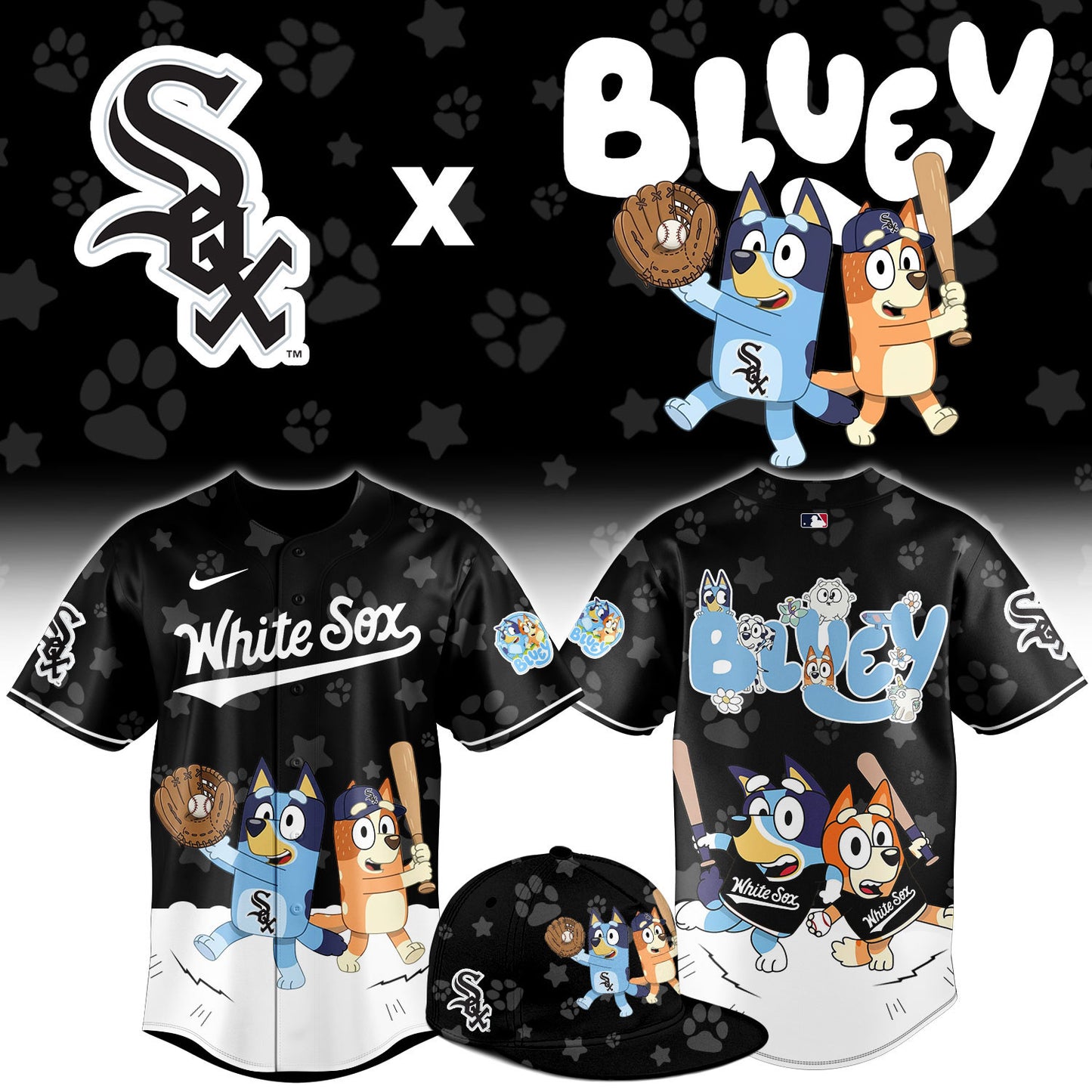 Chicago White Sox Bluey Night Game Limited Baseball Jersey