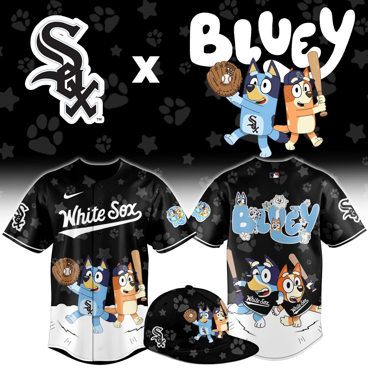 Chicago White Sox Bluey Night Game Limited Baseball Jersey