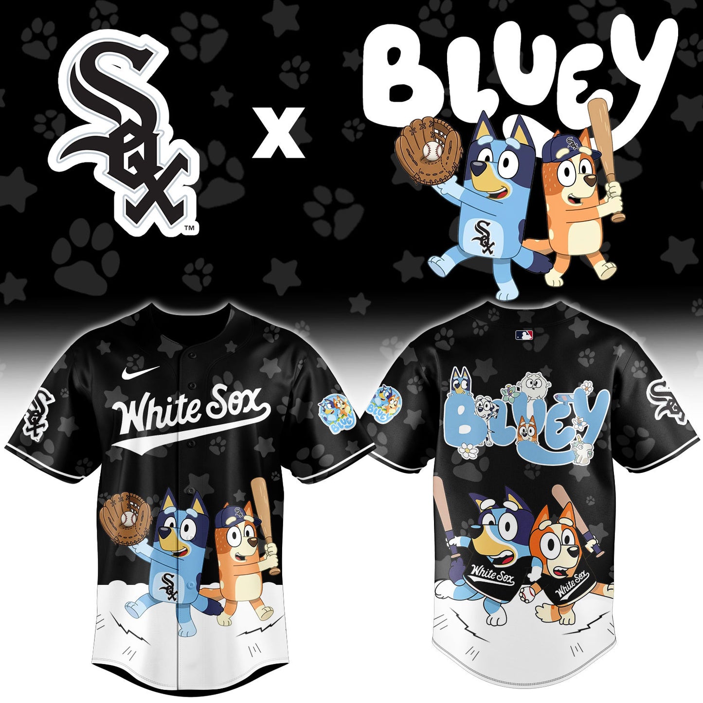 Chicago White Sox Bluey Night Game Limited Baseball Jersey
