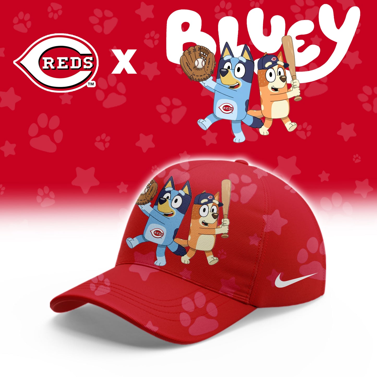 Cincinnati Reds Bluey Night Game Limited Hoodie