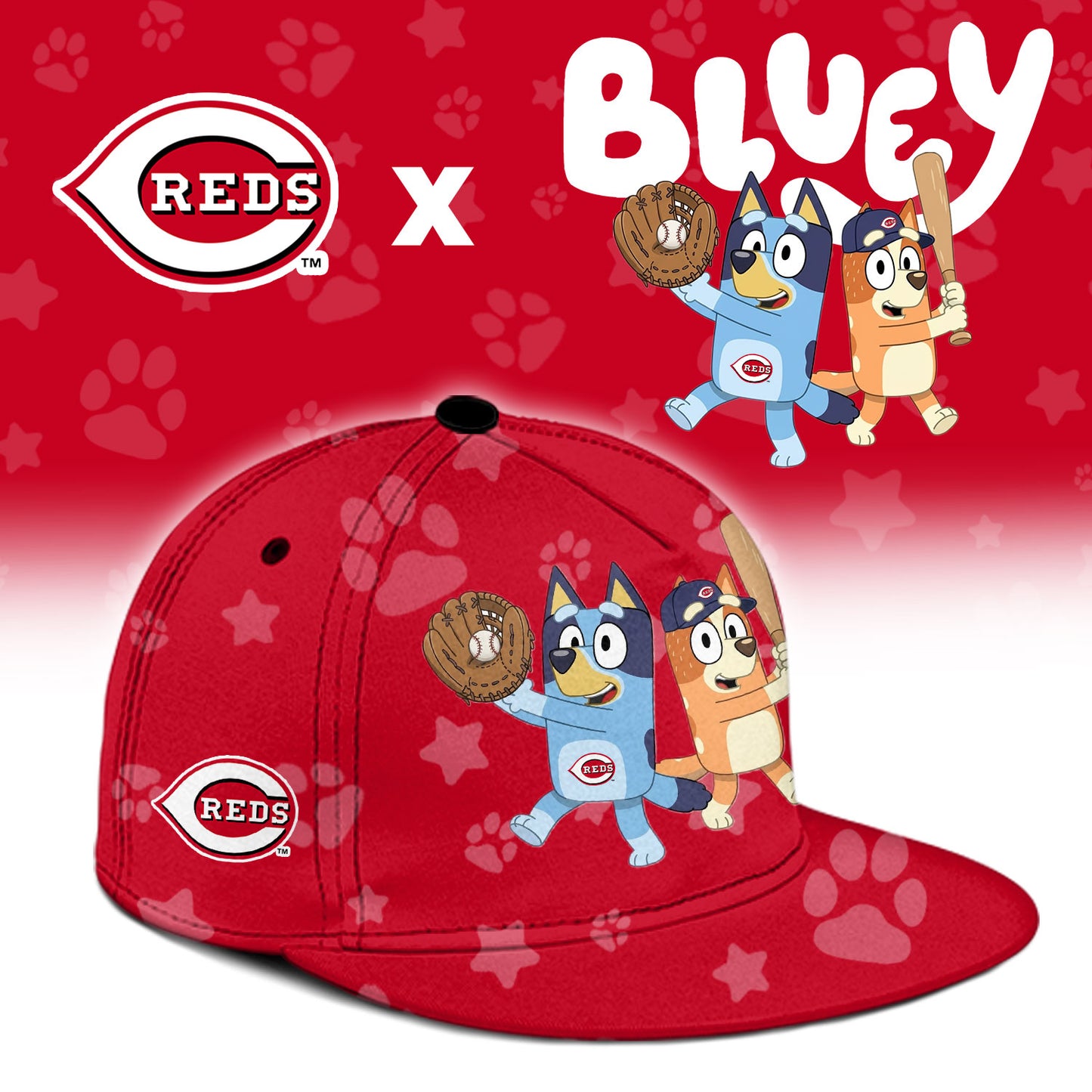 Cincinnati Reds Bluey Night Game Limited Baseball Jersey