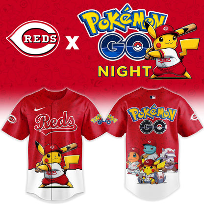 Cincinnati Reds Pokemon GO Night Limited Baseball Jersey