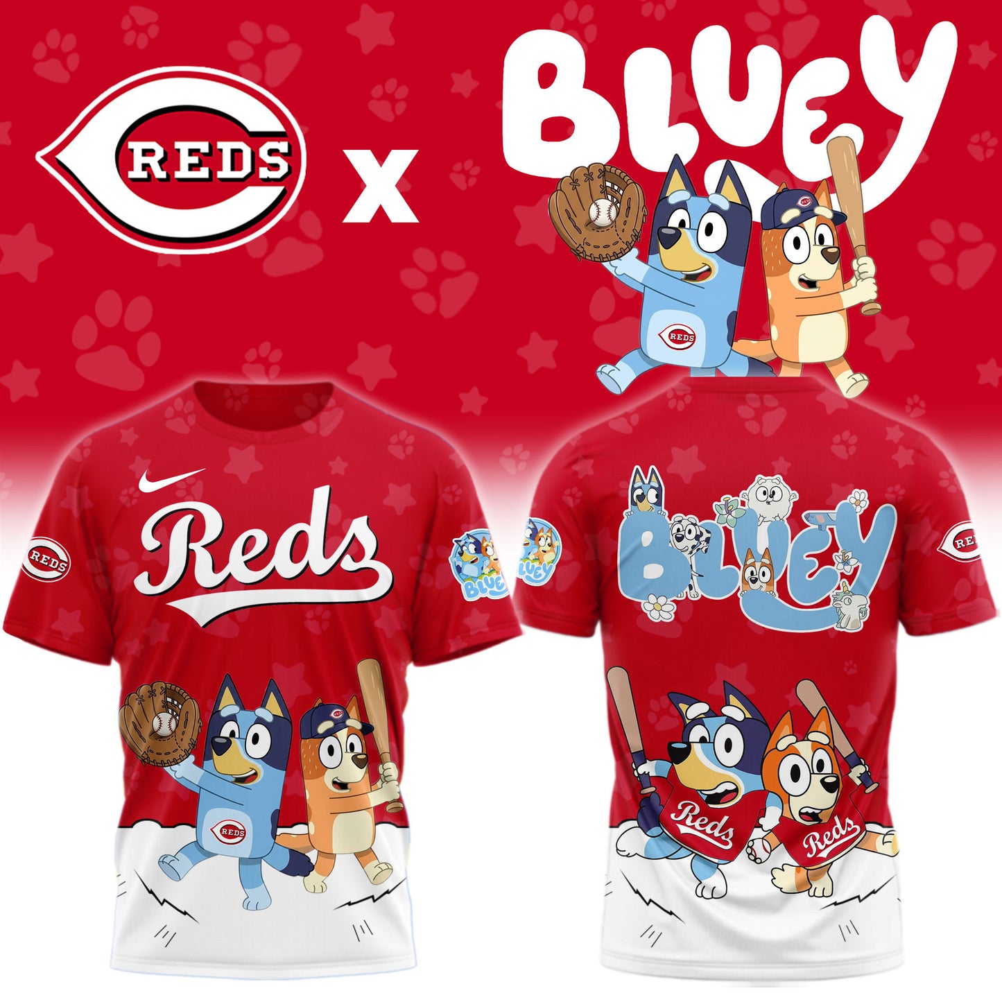Cincinnati Reds Bluey Night Game Limited T-Shirt