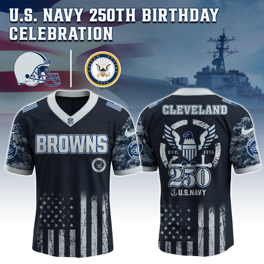 Cleveland Browns x U.S. NAVY 250TH Birthday Special Edition Jersey - Tycheco