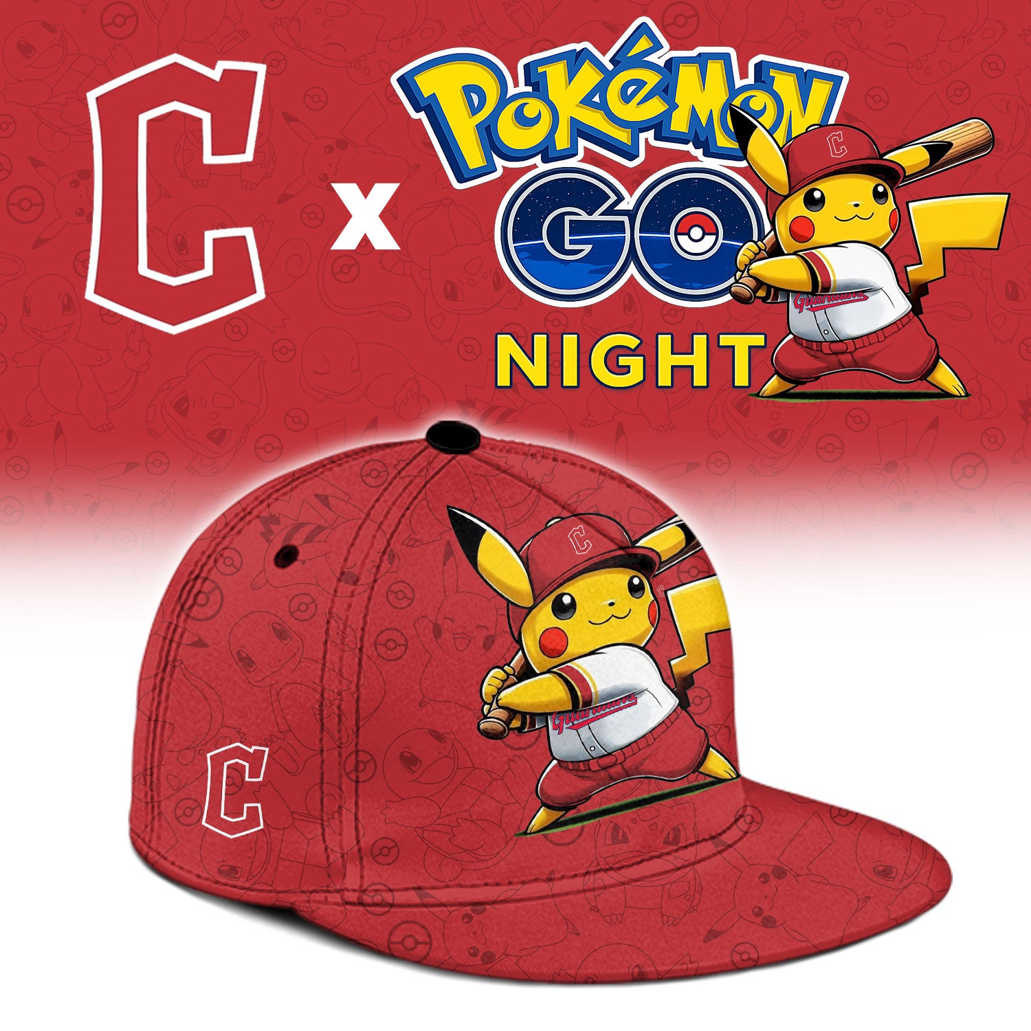 Cleveland Guardians Pokemon GO Night Limited Baseball Jersey
