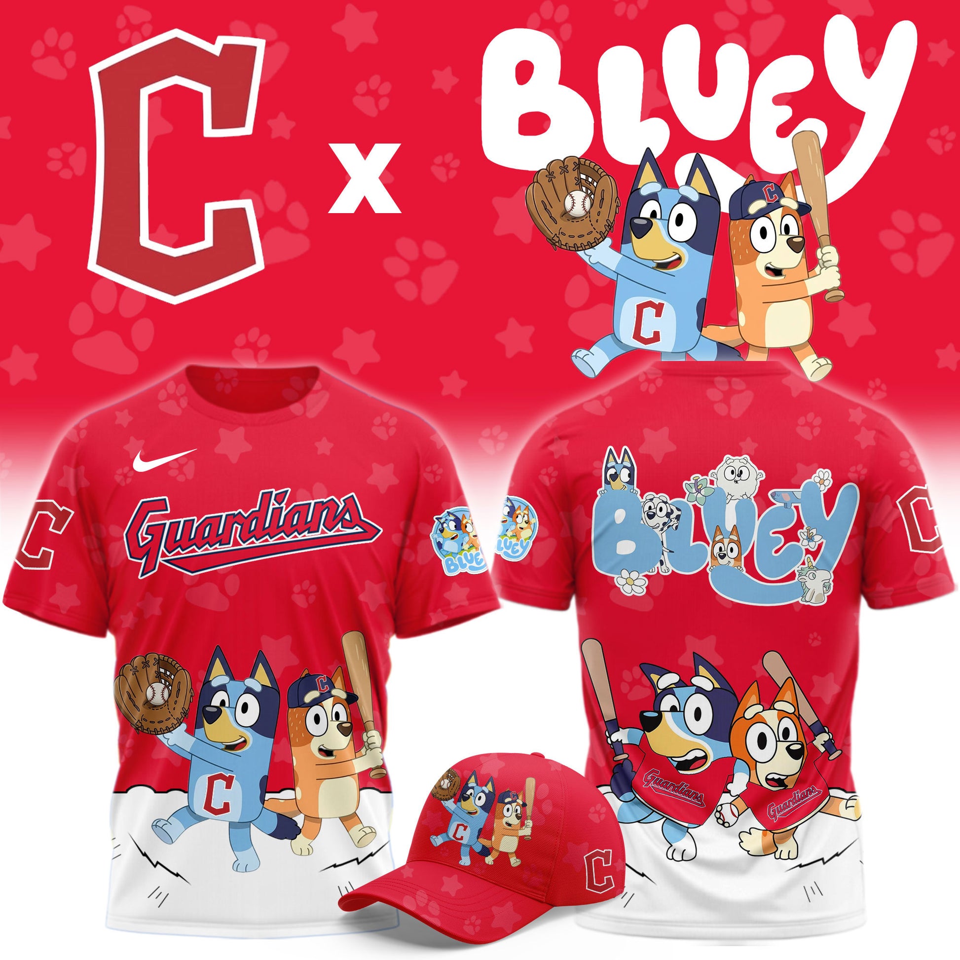 Cleveland GuardiansBluey Night Game Limited T-Shirt