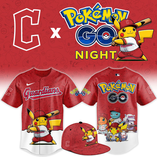 Cleveland Guardians Pokemon GO Night Limited Baseball Jersey