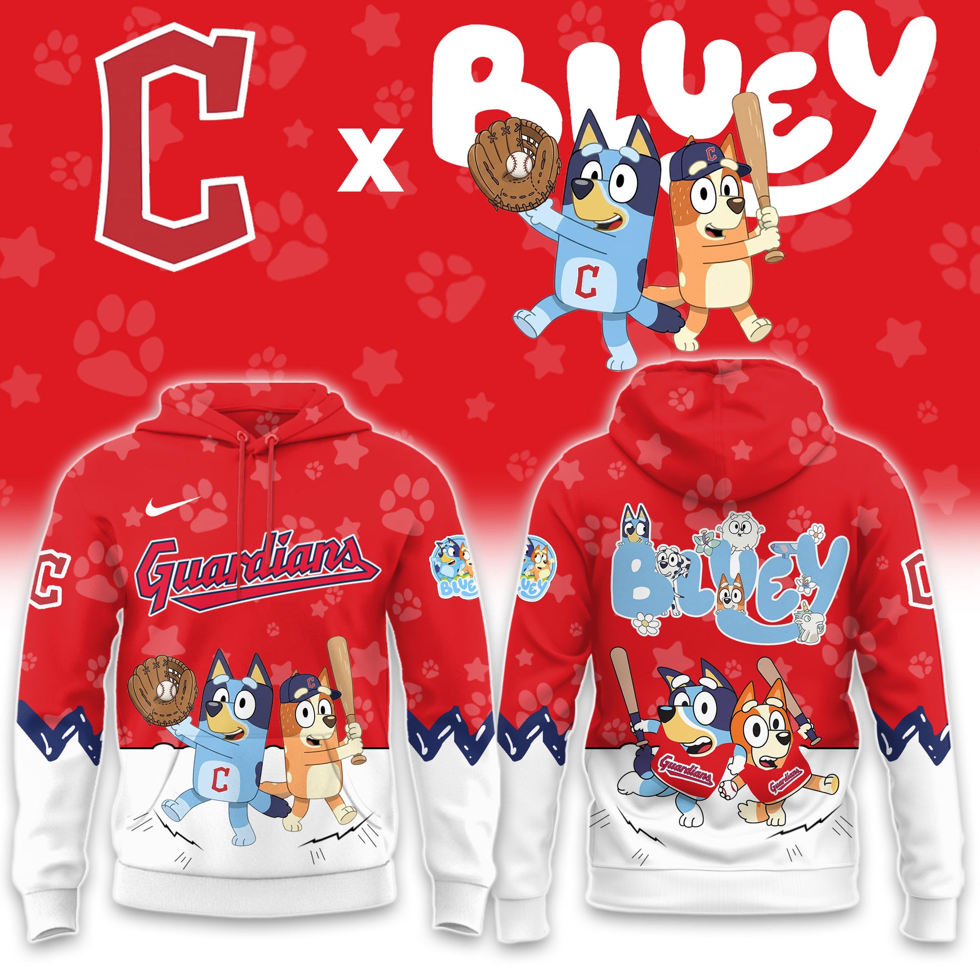 Cleveland Guardians Bluey Night Game Limited Hoodie