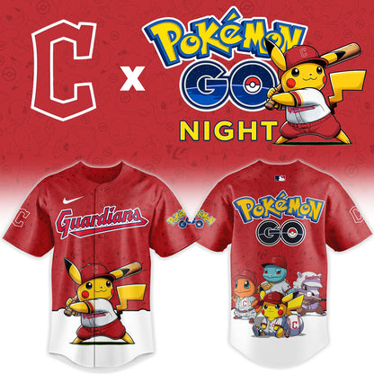 Cleveland Guardians Pokemon GO Night Limited Baseball Jersey