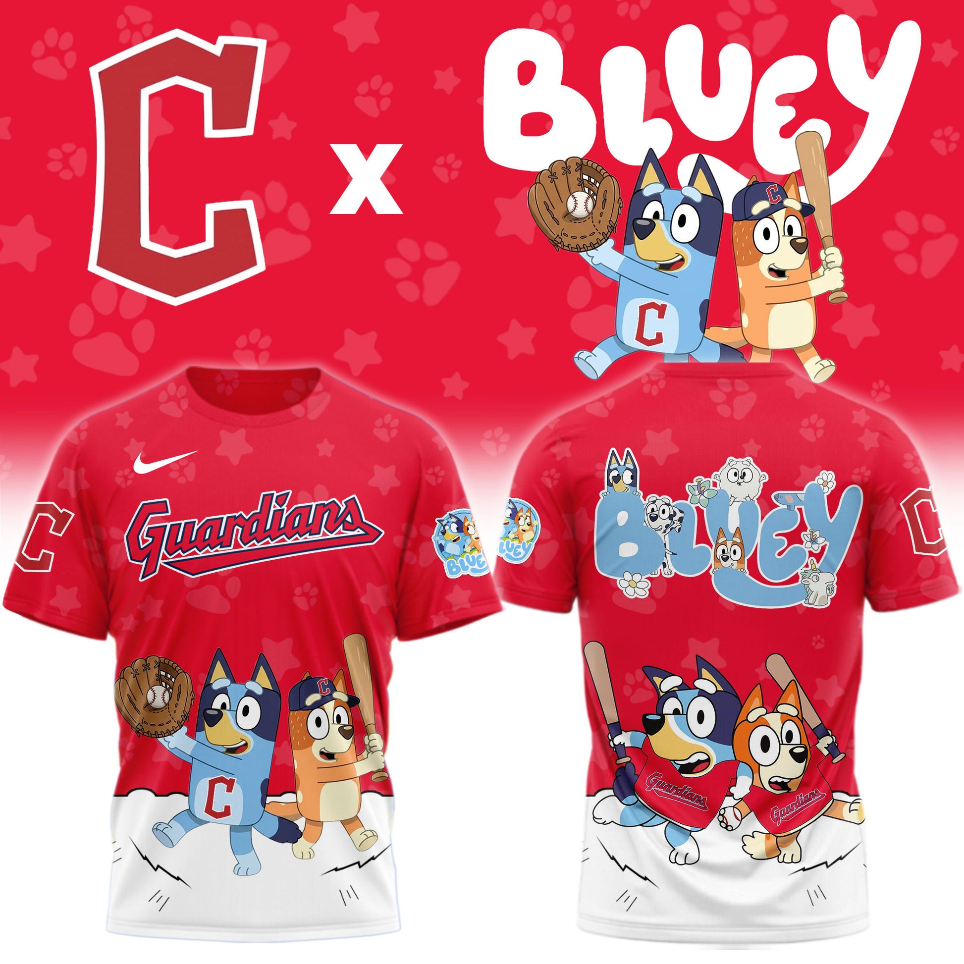 Cleveland GuardiansBluey Night Game Limited T-Shirt