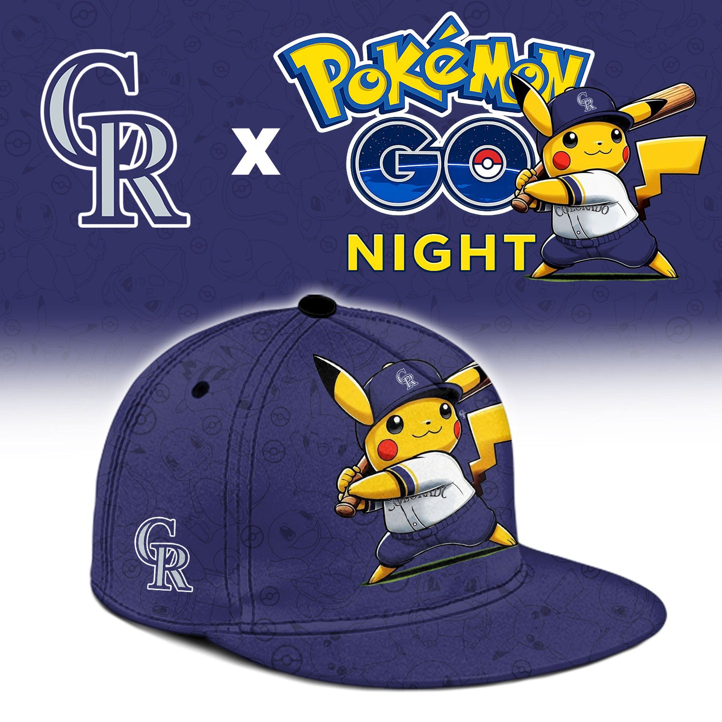 Colorado Rockies Pokemon GO Night Limited Baseball Jersey