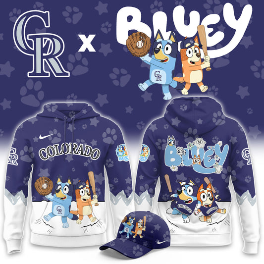 Colorado Rockies Bluey Night Game Limited Hoodie