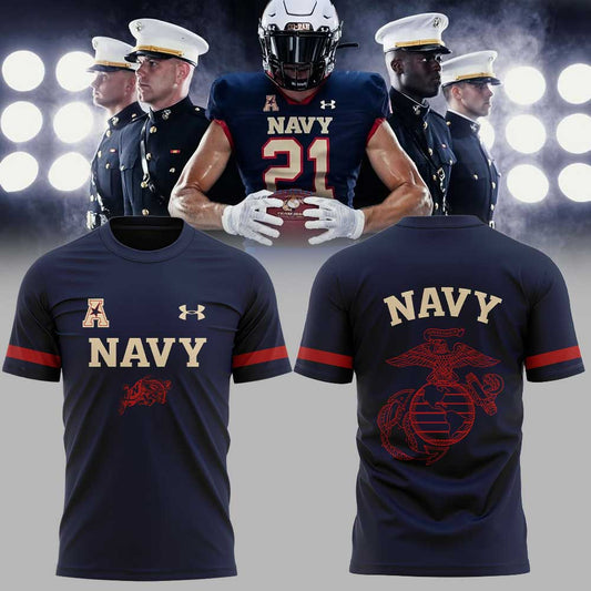 Navy Football Marines 250 Years Celebration Combo T-Shirt