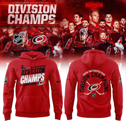 Carolina Hurricanes 2026 Metropolitan Division Champions Hoodie | SZ56