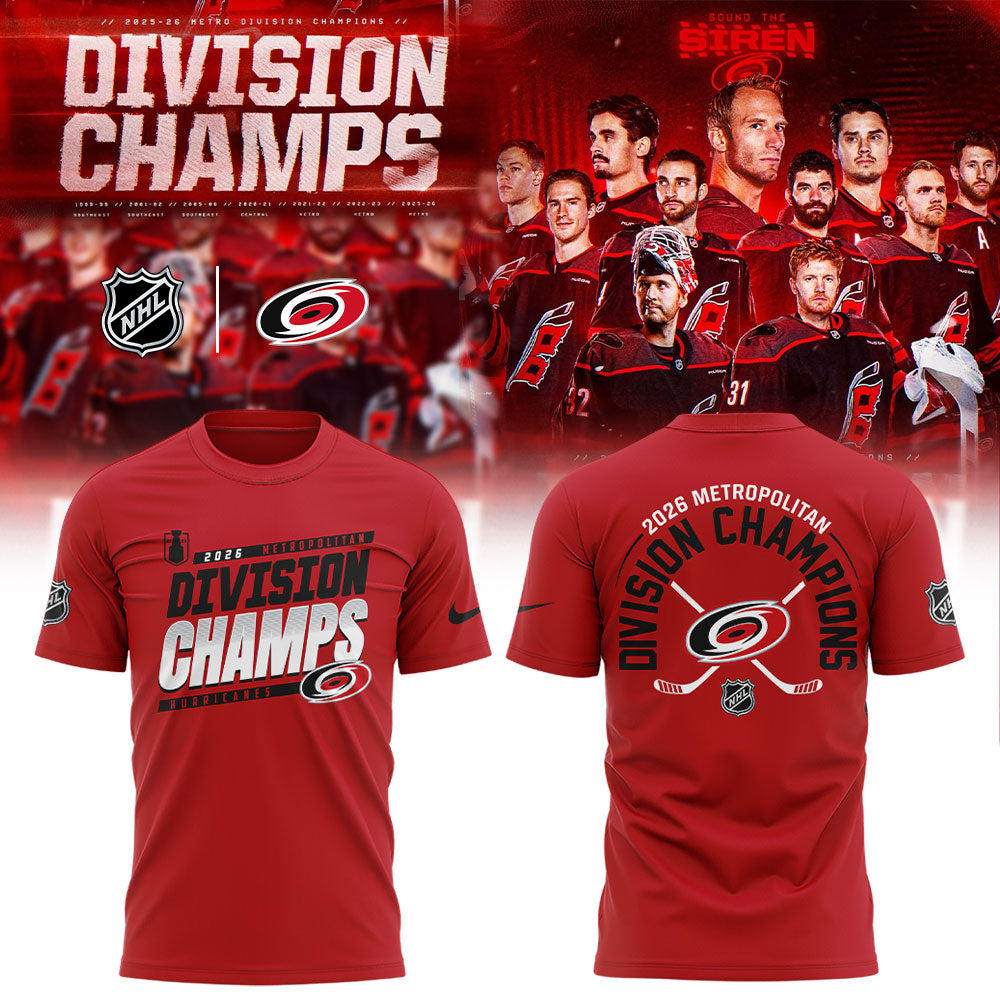 Carolina Hurricanes 2026 Metropolitan Division Champions Shirt | CH38