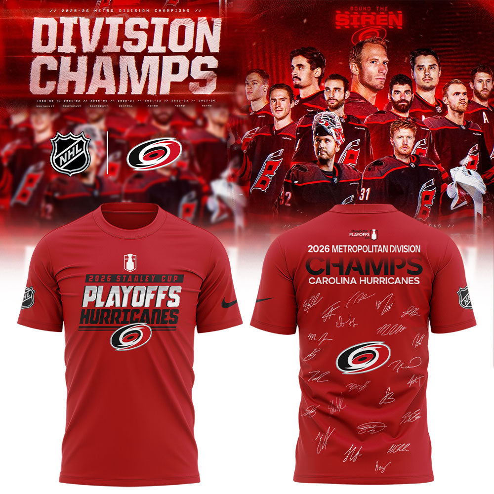 Carolina Hurricanes 2026 Metropolitan Division Champions Shirt | CC76