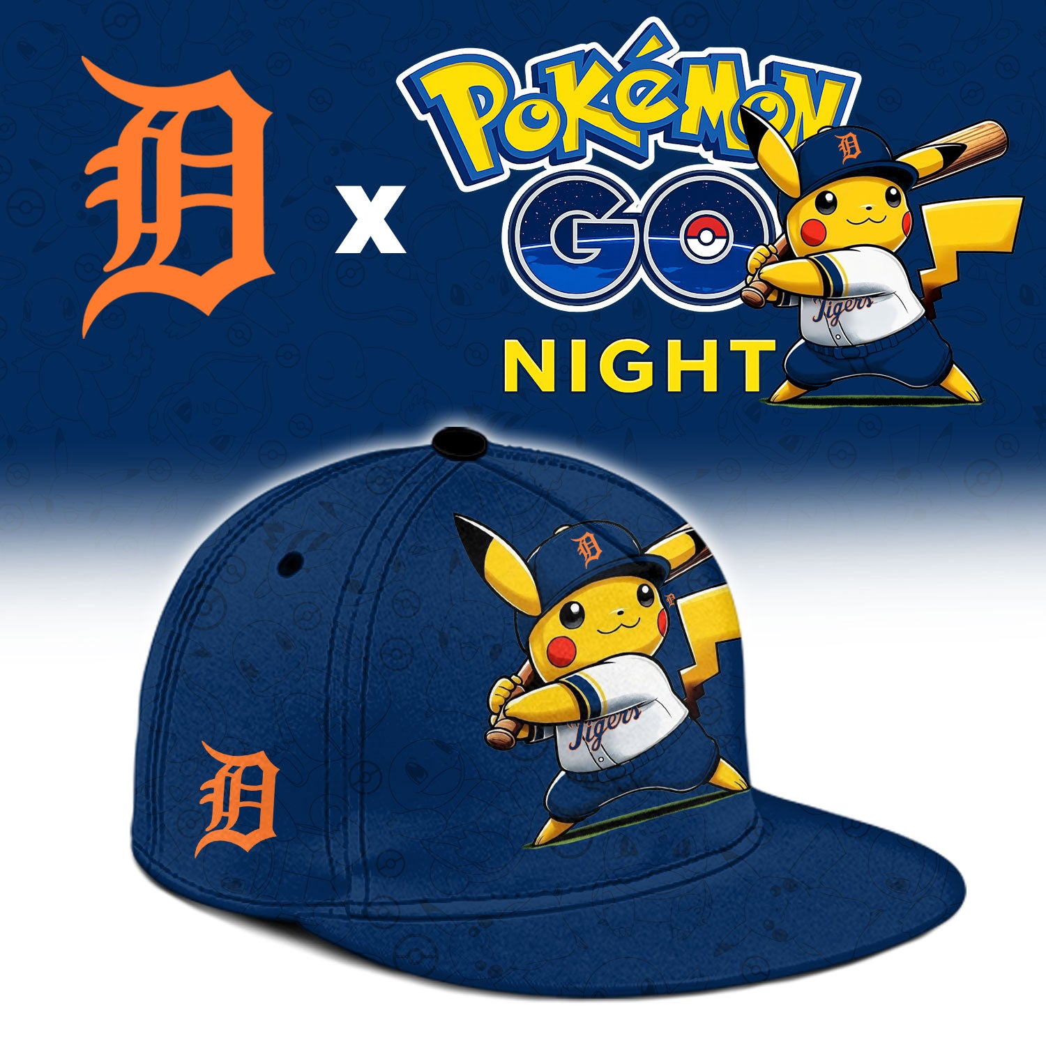 Detroit Tigers Pokemon GO Night Limited Baseball Jersey