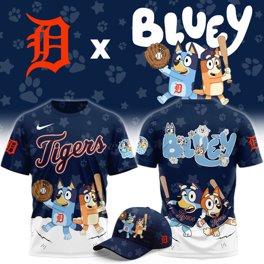 Detroit Tigers Bluey Night Game Limited T-Shirt