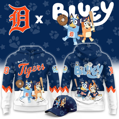 Detroit Tigers Bluey Night Game Limited Hoodie
