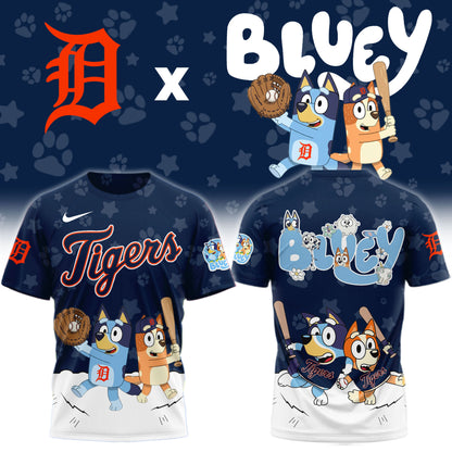 Detroit Tigers Bluey Night Game Limited T-Shirt