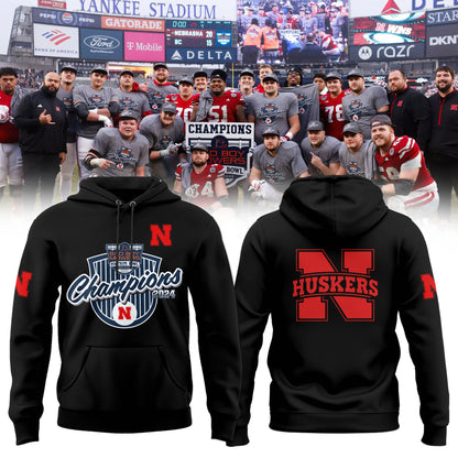 2025 Nebraska Cornhuskers Premium Merch - Nebraska Football Pinstripe Bowl Limited Hoodie