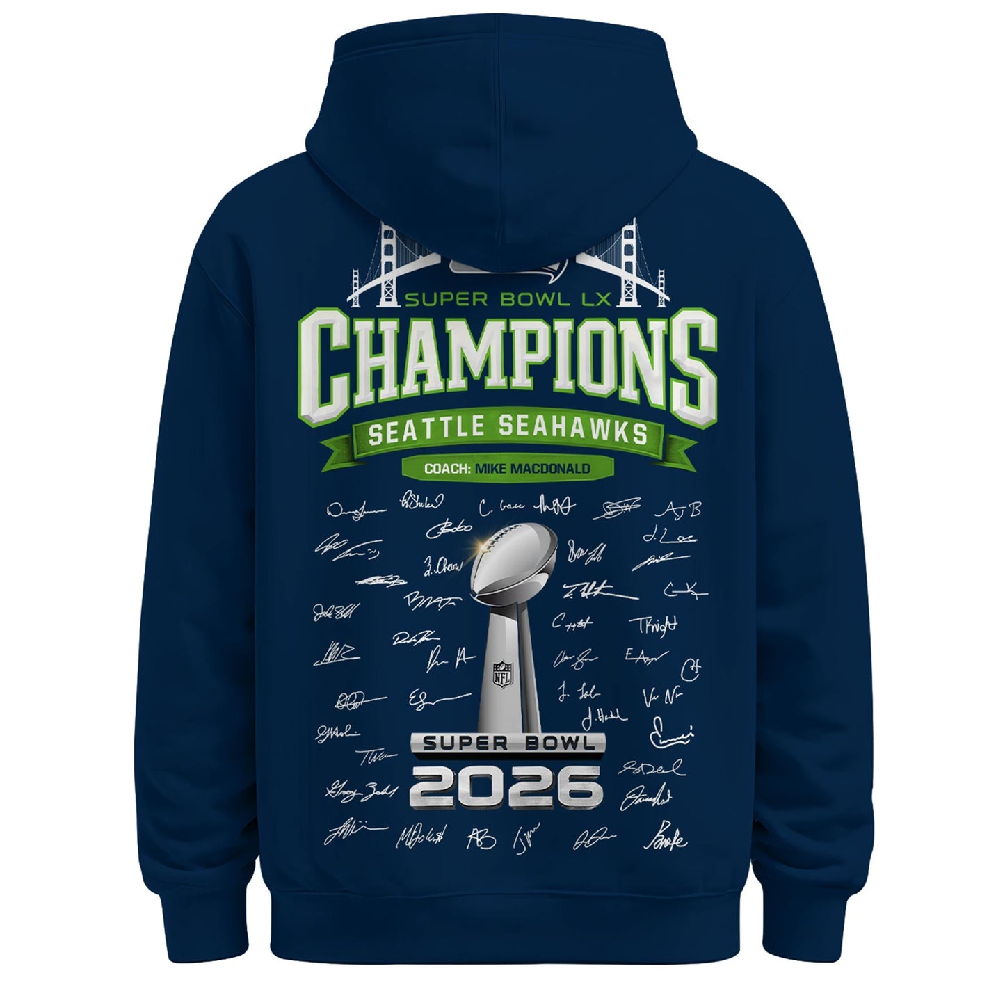 Seattle Seahawks Super Bowl LX Champions Limited Edition Zip Hoodie
