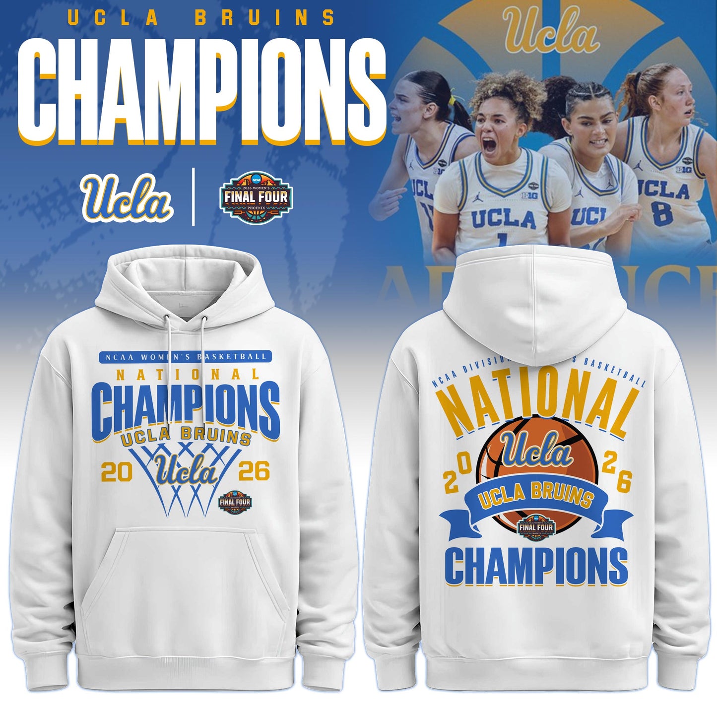 UCLA Basketball 2026 Champions Hoodie