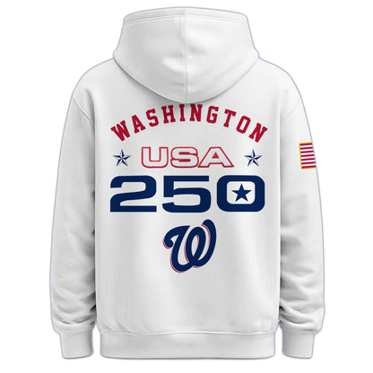 America’s 250th Anniversary Washington Nationals Baseball Hoodie - Premium Quality