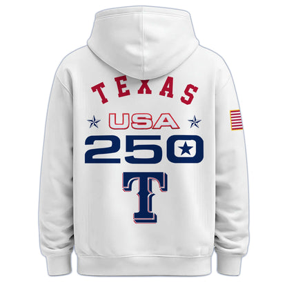 America’s 250th Anniversary Texas Rangers Baseball Hoodie - Premium Quality