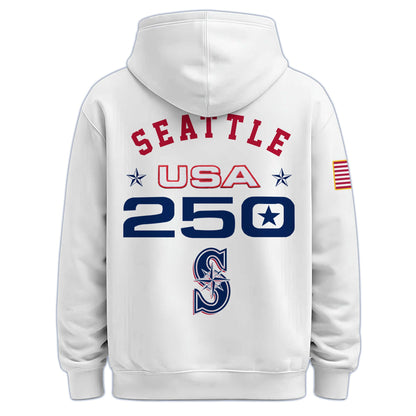 America’s 250th Anniversary Seattle Mariners Baseball Hoodie - Premium Quality