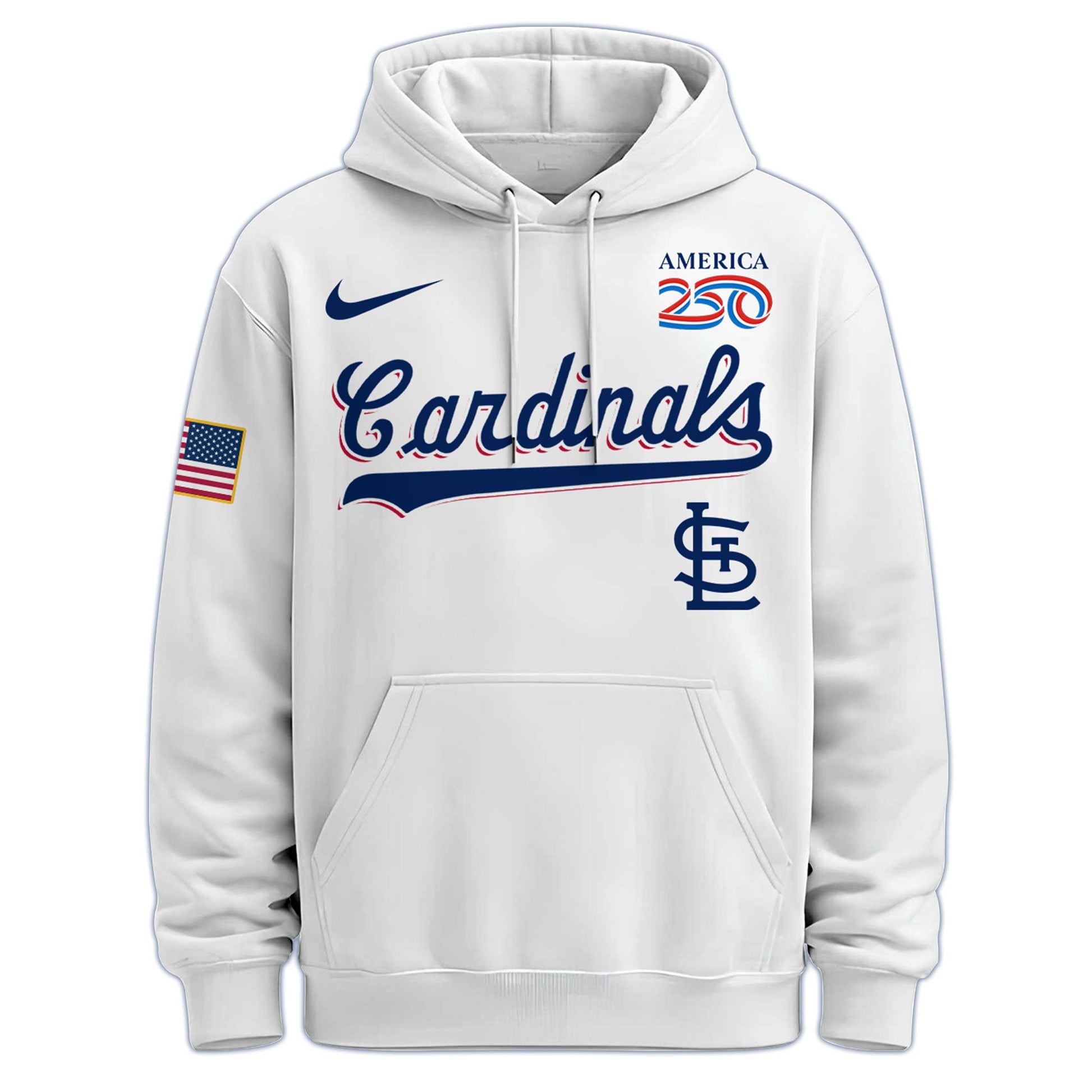 America’s 250th Anniversary St. Louis Cardinals Baseball Hoodie - Premium Quality
