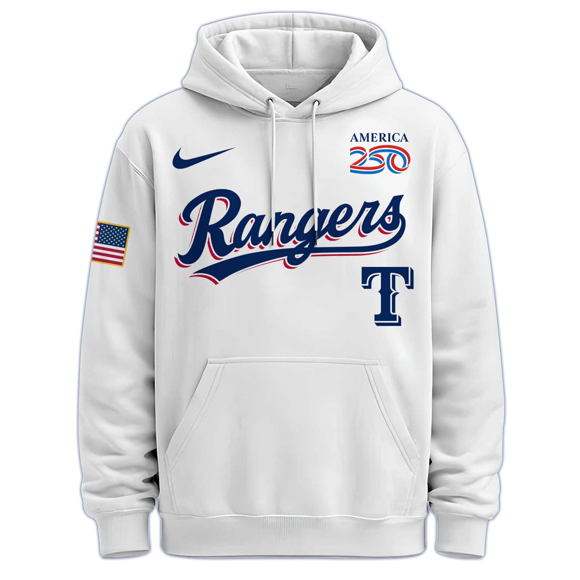 America’s 250th Anniversary Texas Rangers Baseball Hoodie - Premium Quality