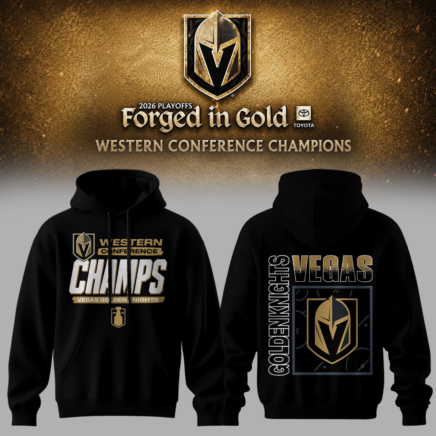 2026 Western Conference Champions Victory Hoodie - Vegas Golden Knights Celebration Edition
